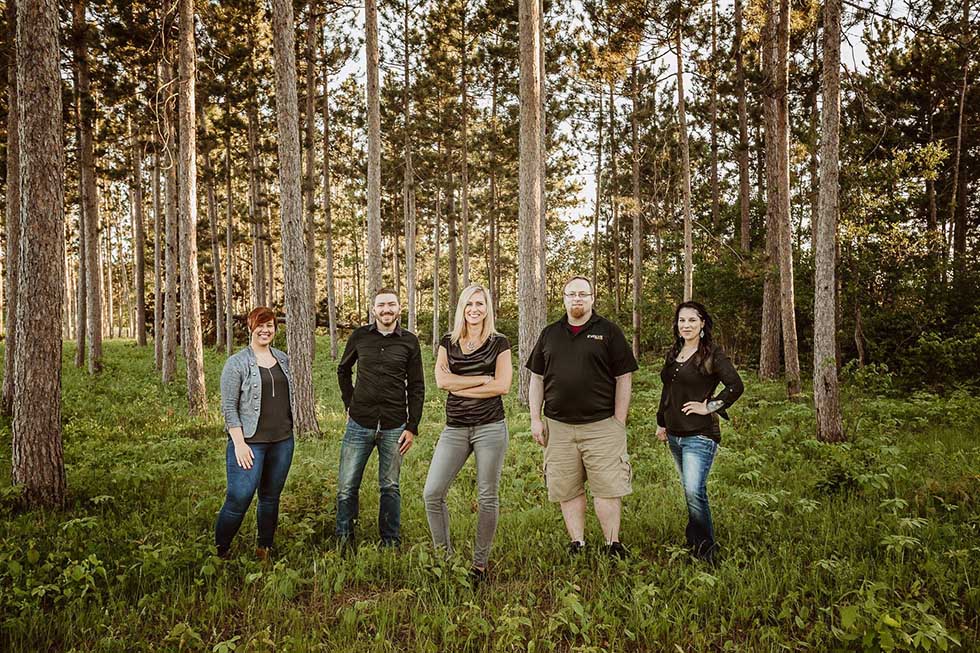 Evolve Creative Team Photo in the woods