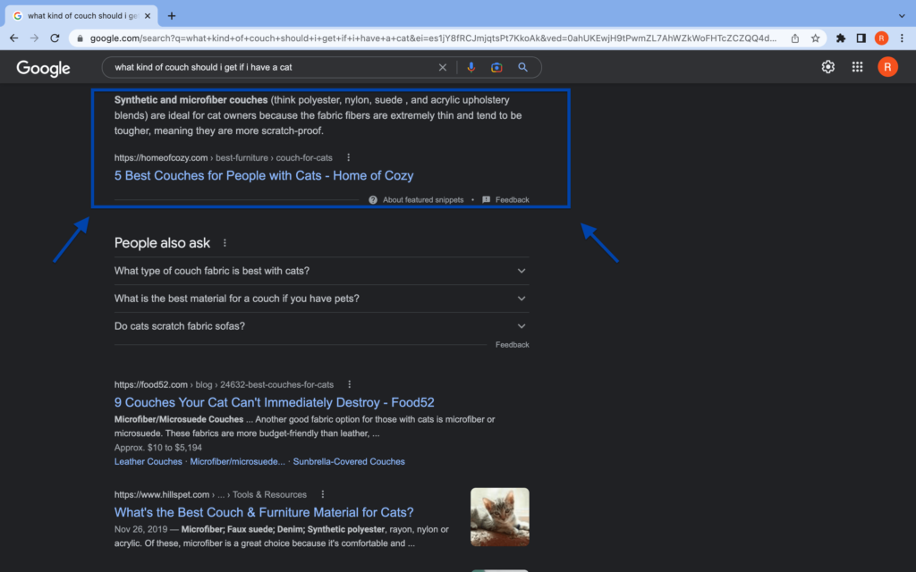 product-question-answers-featured-snippet google featured snippet