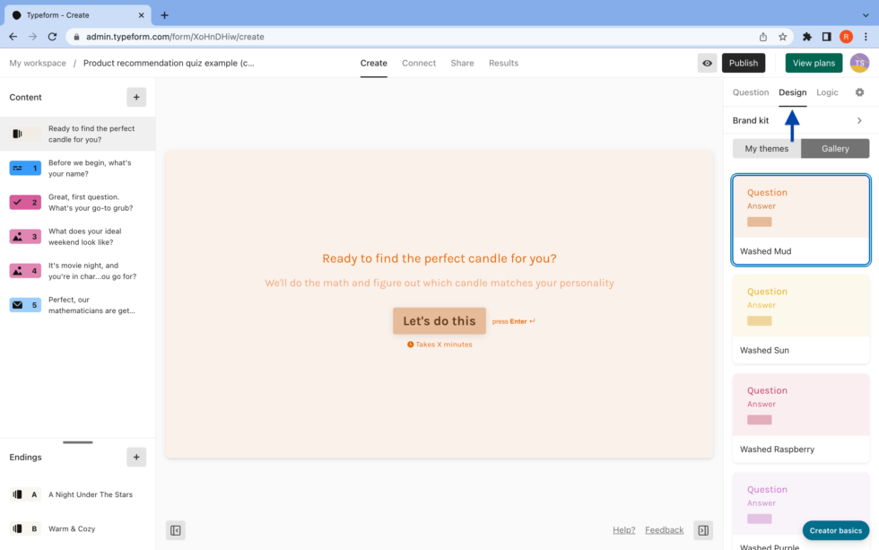 skincare-quiz-template-step-three-pt-2 typeform customize quiz screen