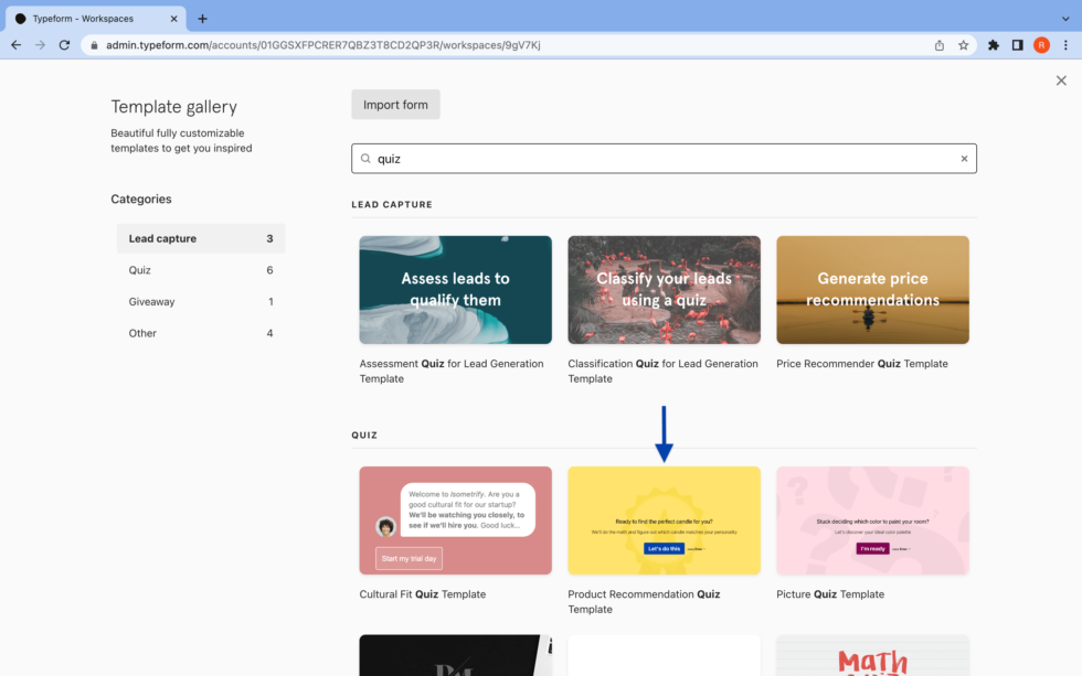 skincare-quiz-template-step-two typeform product quiz template