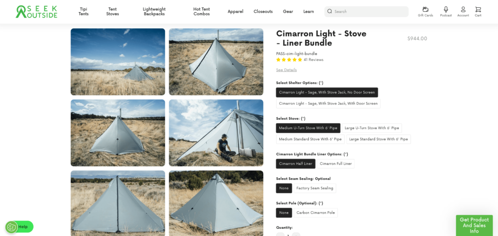 product imagery for an outdoor brand