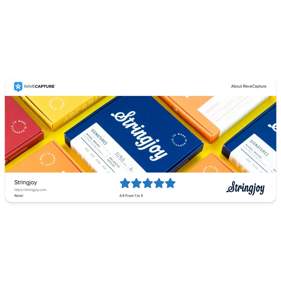 Stringjoy WooCommerce Store Page Reviews
