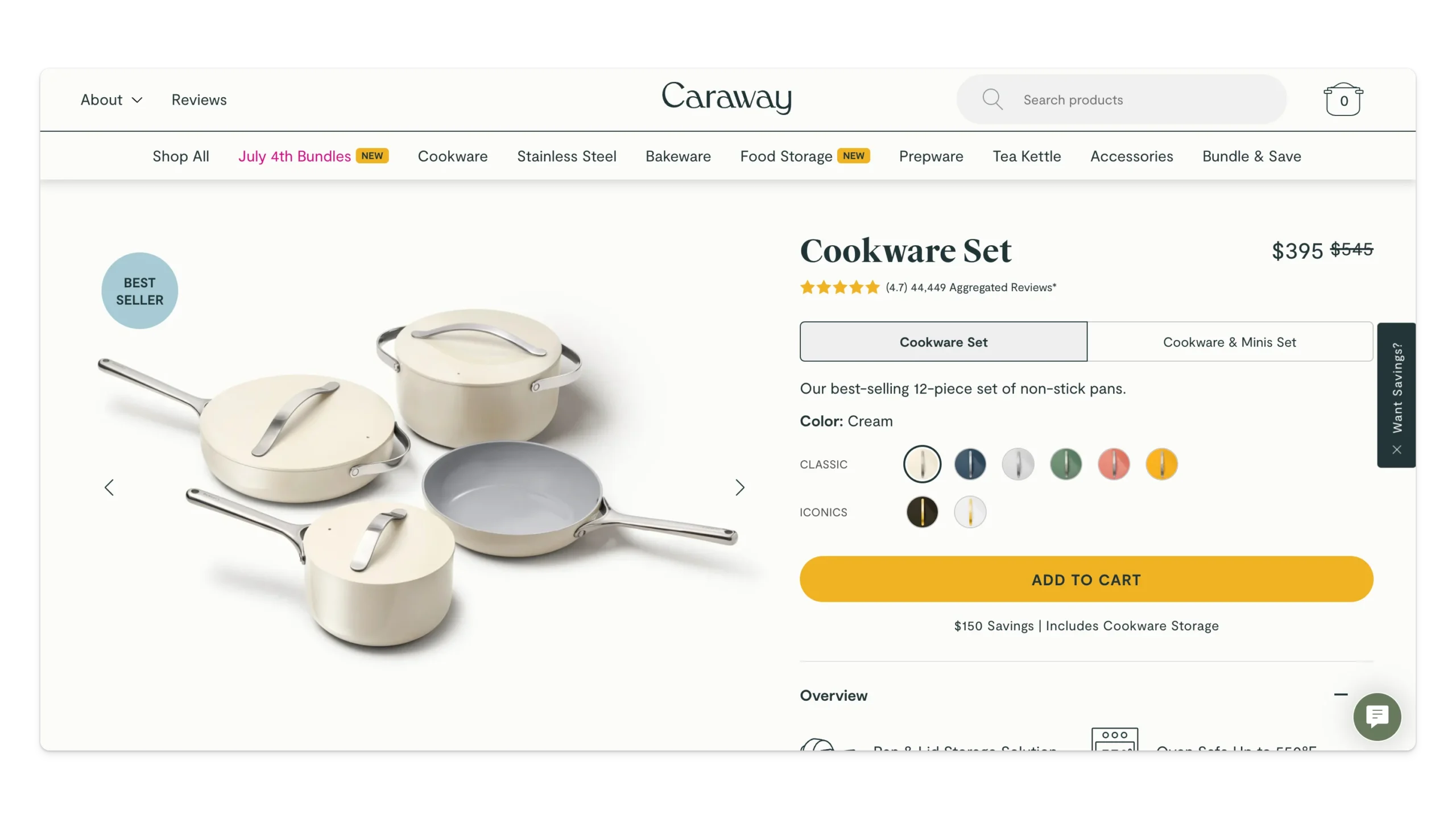 caraway product page examples