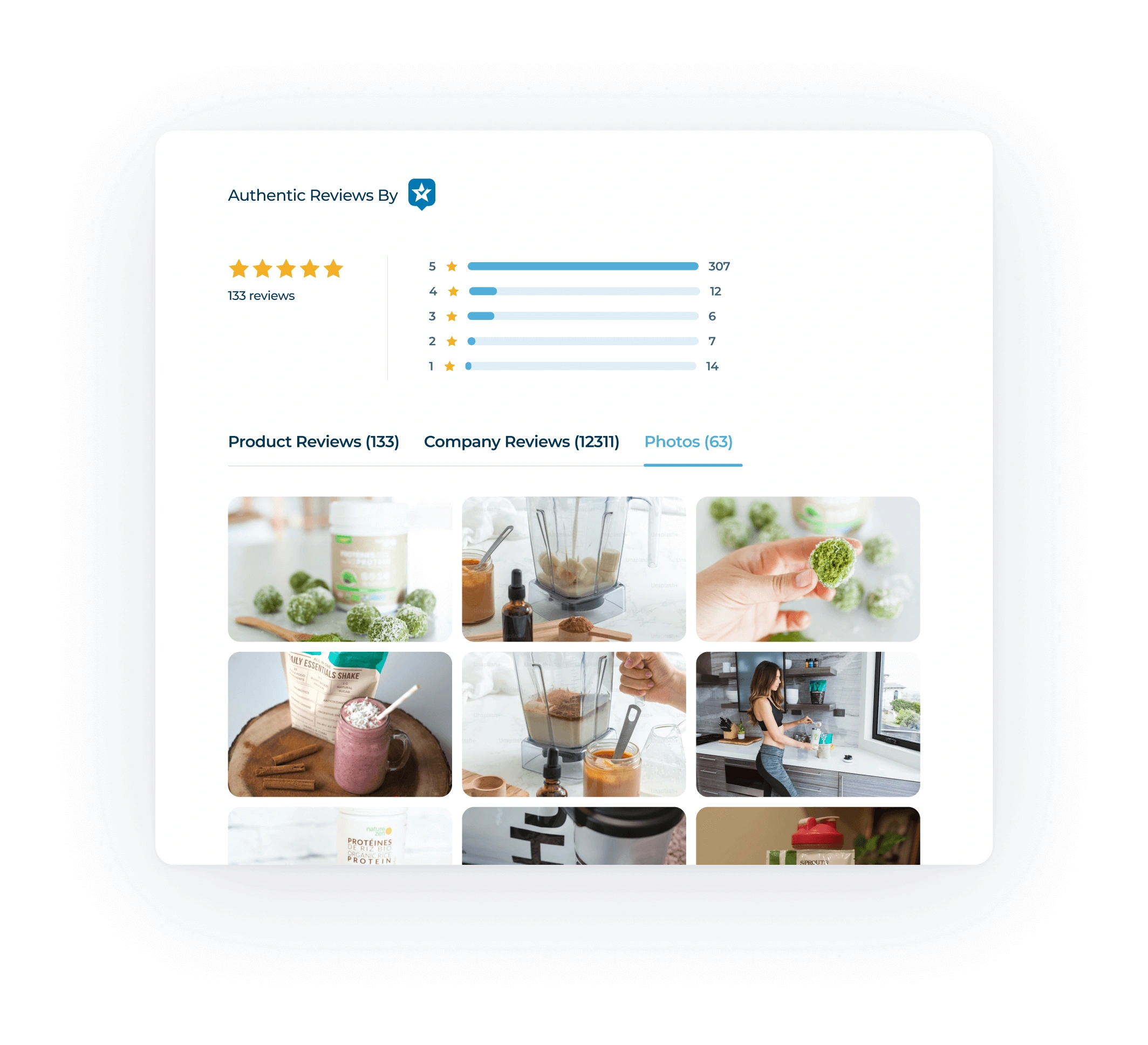 Food and Supplements Review Widget