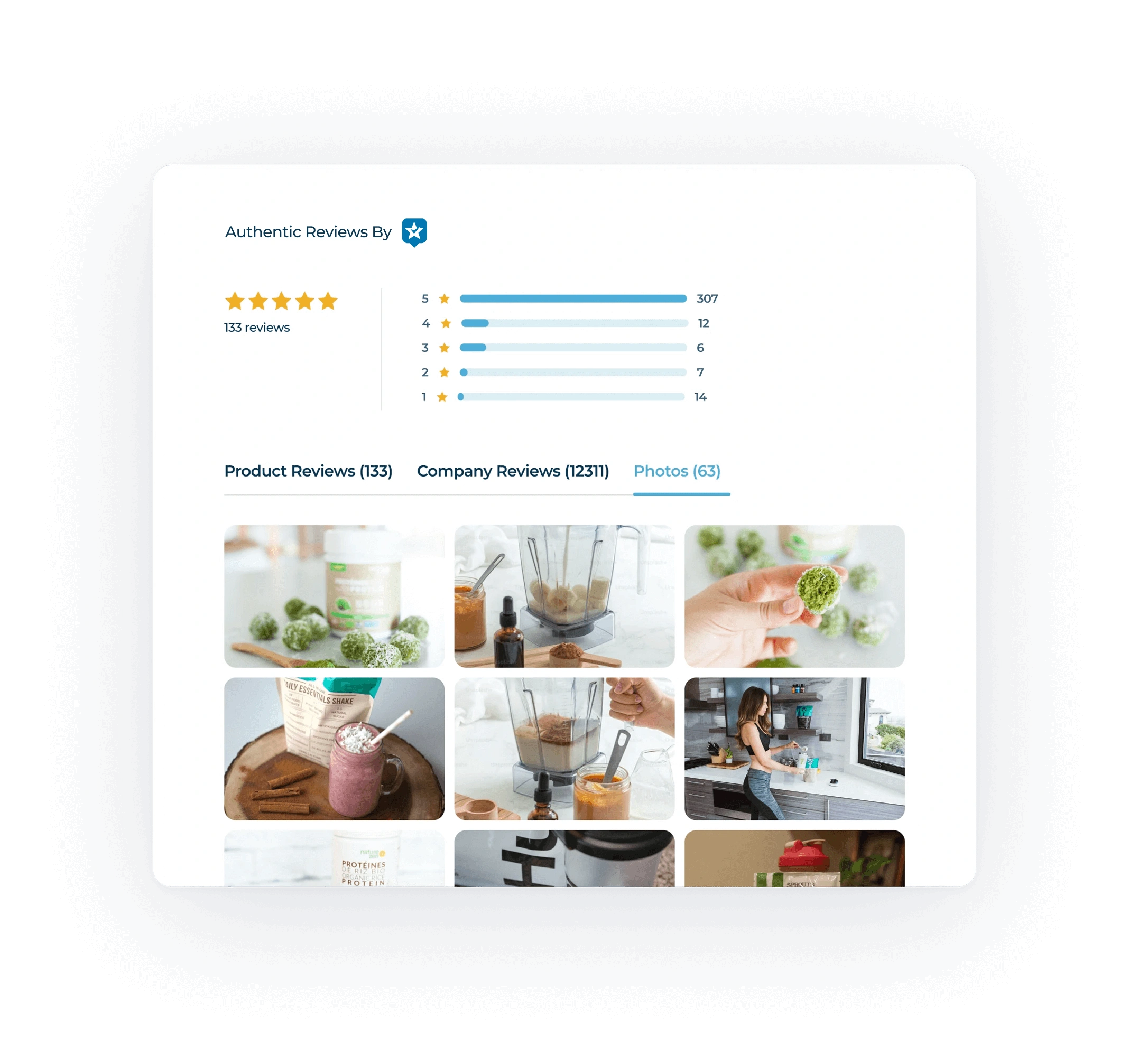 Food and Supplements Review Widget